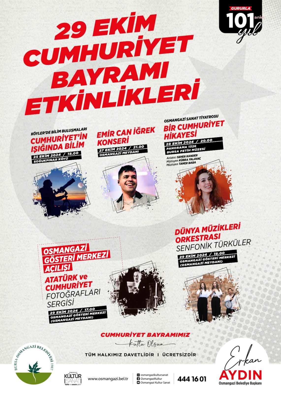 Osmangazi’de Cumhuriyet Bayramı coşku ile kutlanacak