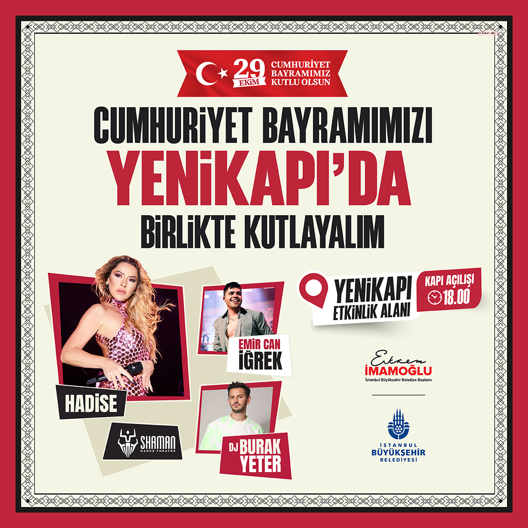 Cumhuriyet'in 101’inci yıl dönümünde İstanbul'da toplu ulaşım ücretsiz olacak