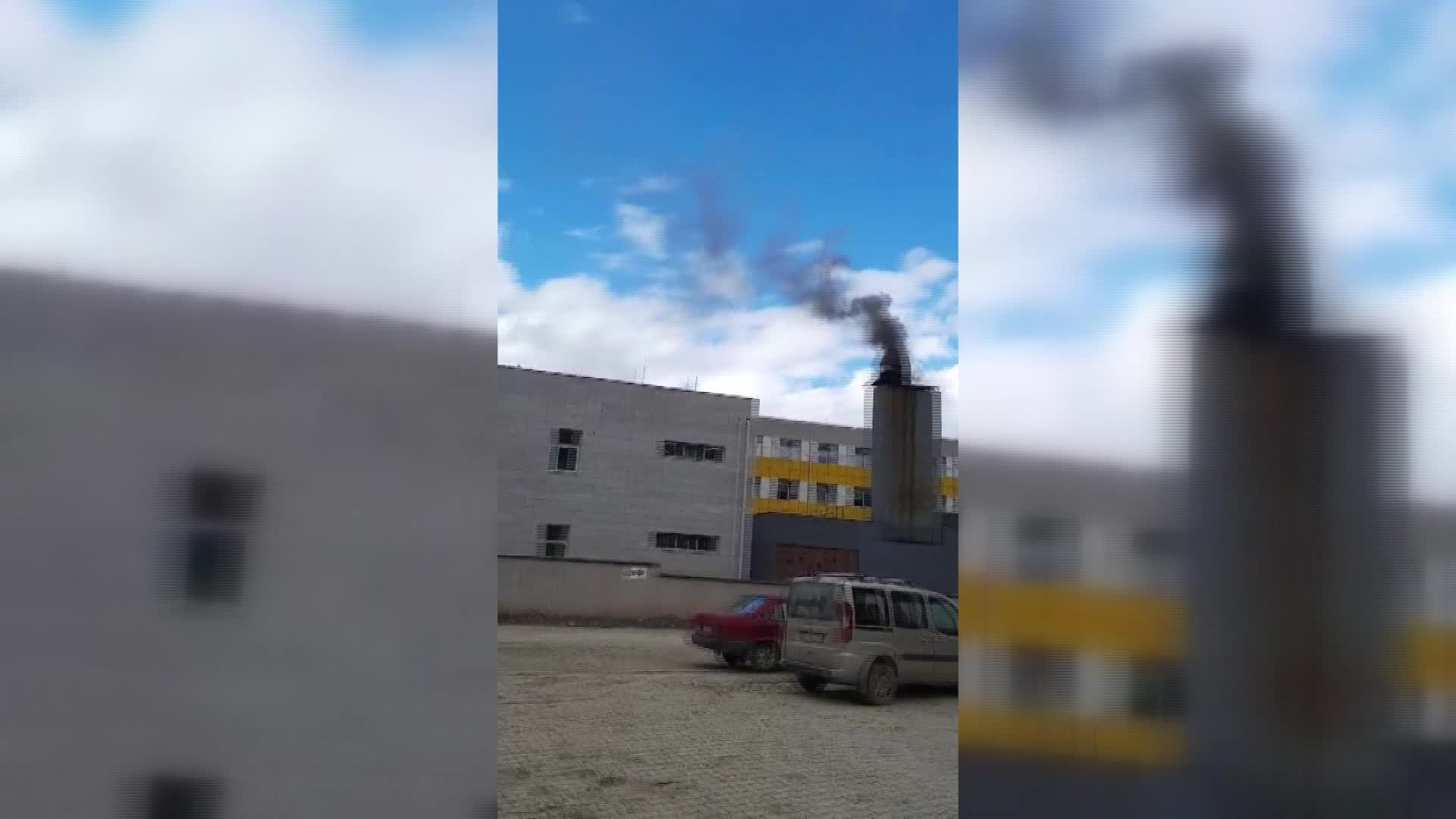 Ayancık Devlet Hastanesi bacasından çıkan dumanlar vatandaşları tedirgin etti