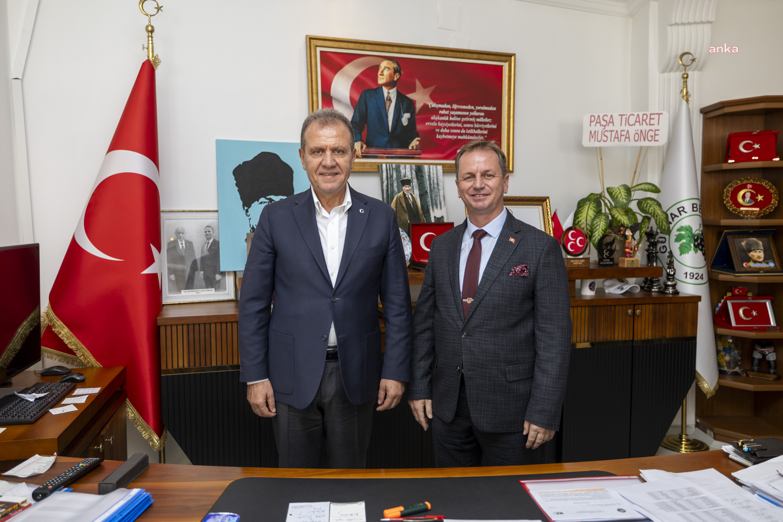 Mersin Büyükşehir Belediye Başkanı Seçer’den, Kaymakam Yusuf Ziya Yaktı ve Başkan Fatih Önge’ye ziyaret