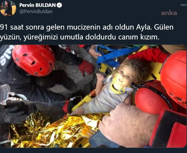 PERVİN BULDAN'DAN AYDA MESAJI: "GÜLEN YÜZÜN YÜREĞİMİZİ UMUTLA DOLDURDU CANIM KIZIM"