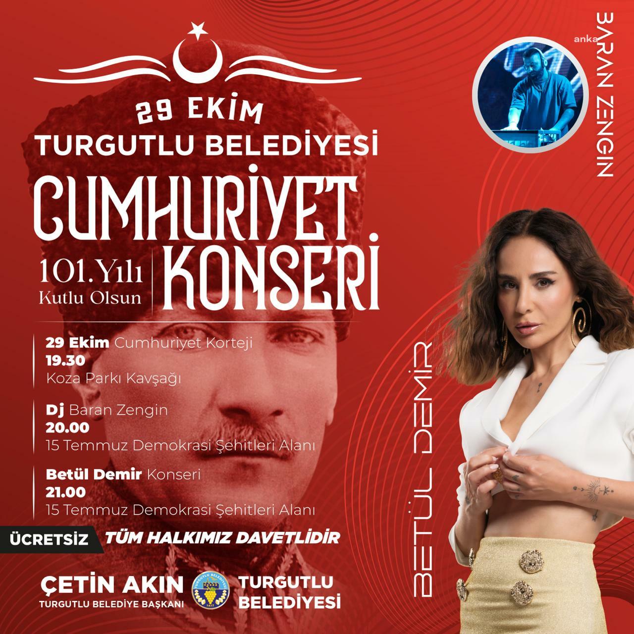 Turgutlu'da Cumhuriyet’in 101'inci yılı coşkuyla kutlanacak