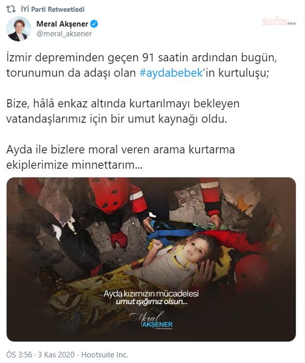 AKŞENER'DEN AYDA GEZGİN MESAJI