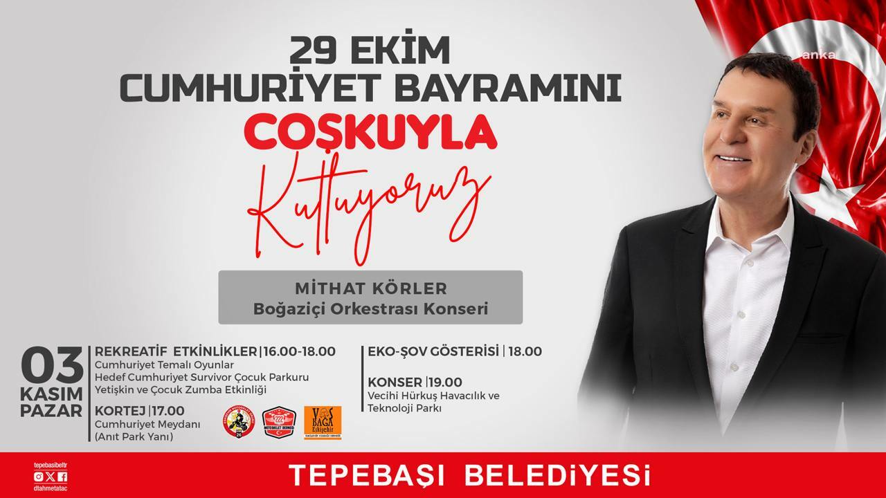 Tepebaşı Belediyesi, Cumhuriyet Bayramı kutlama programını 3 Kasım Pazar günü gerçekleştirecek