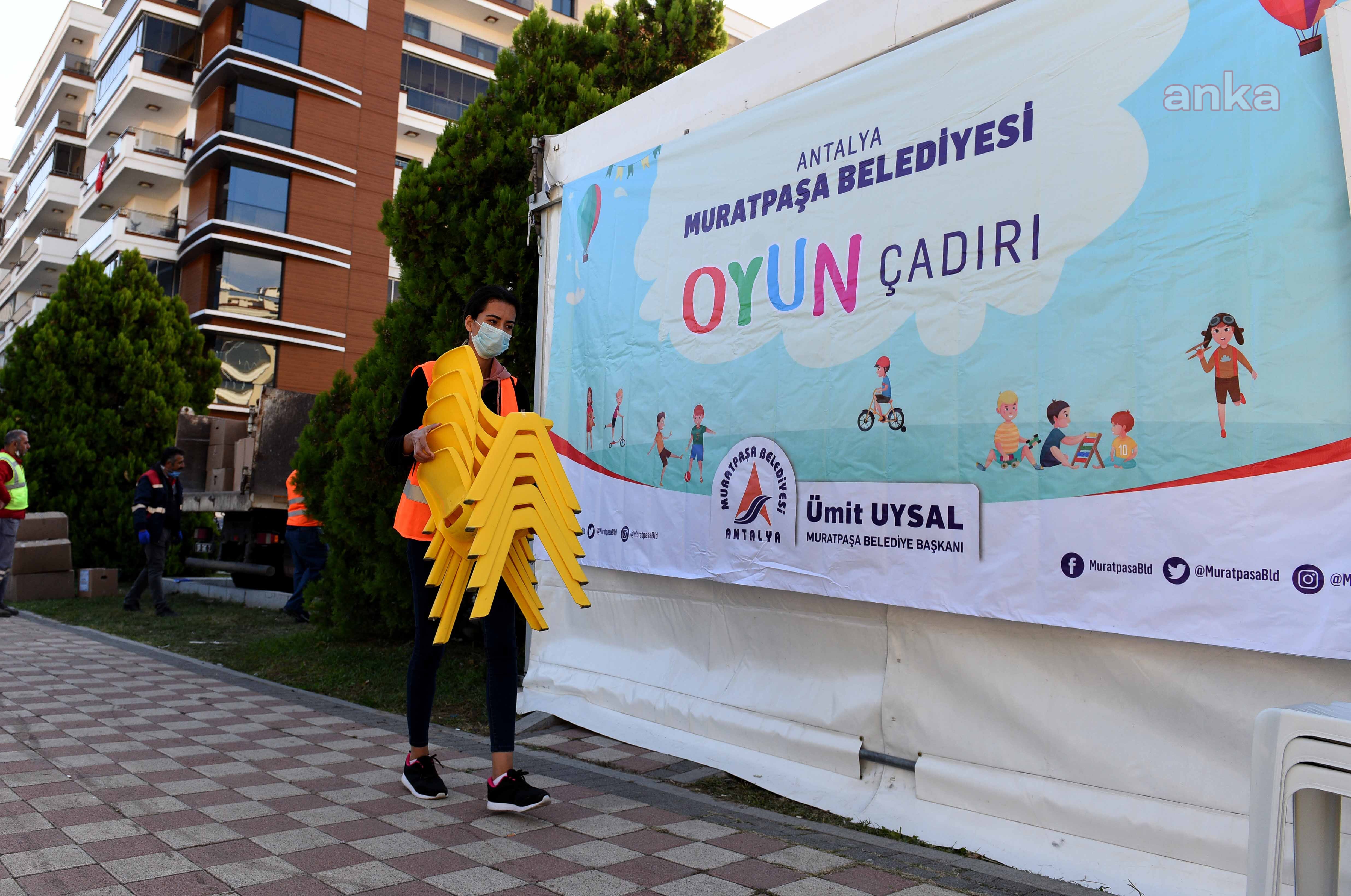 MURATPAŞA BELEDİYESİ, İZMİR'DEKİ ÇADIR KENTE KREŞ VE OYUN EVİ KURDU