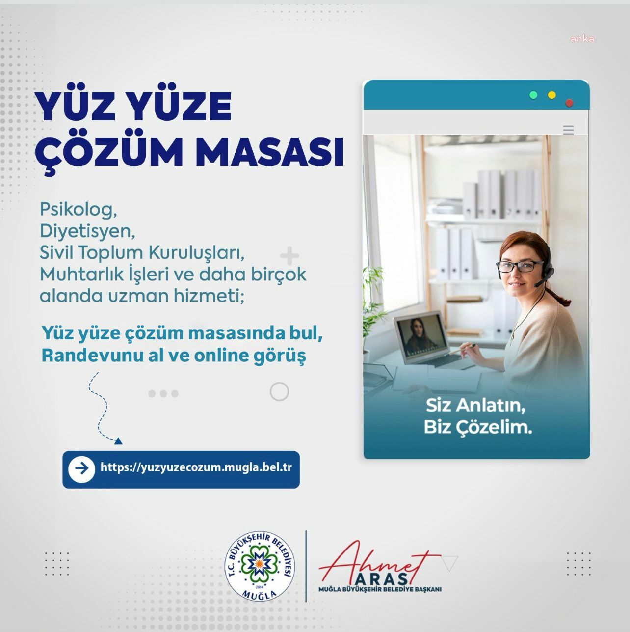 Muğla Büyükşehir Belediyesi’nden dijital hizmet atağı: “Yüz Yüze Çözüm Masası”