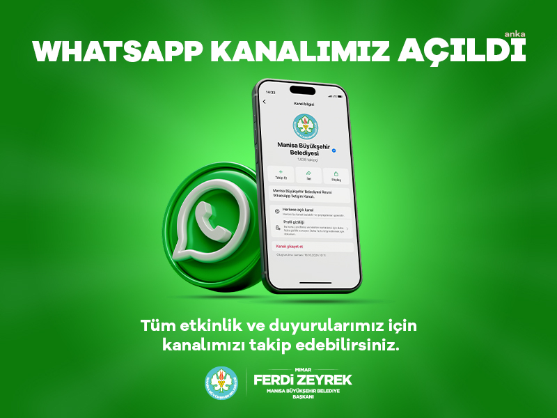 Manisa Büyükşehir Belediyesi WhatsApp kanalı açıldı