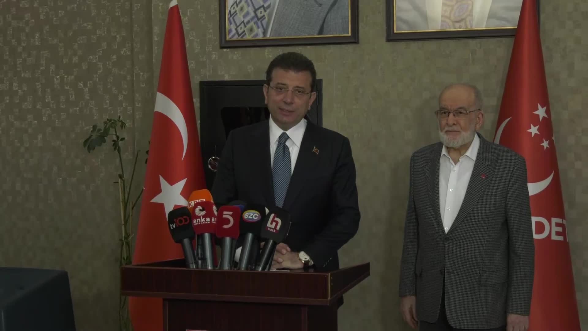 İmamoğlu - Karamollaoğlu görüşmesi… Karamollaoğlu: ''Böyle bir karar dünyanın hiçbir yerinde demokrasiyle bağdaşmaz''