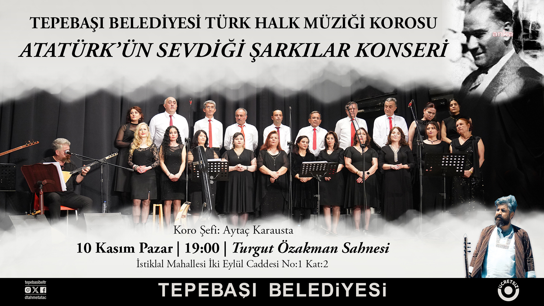 Tepebaşı Belediyesi Korosu’ndan 10 Kasım’a özel konser