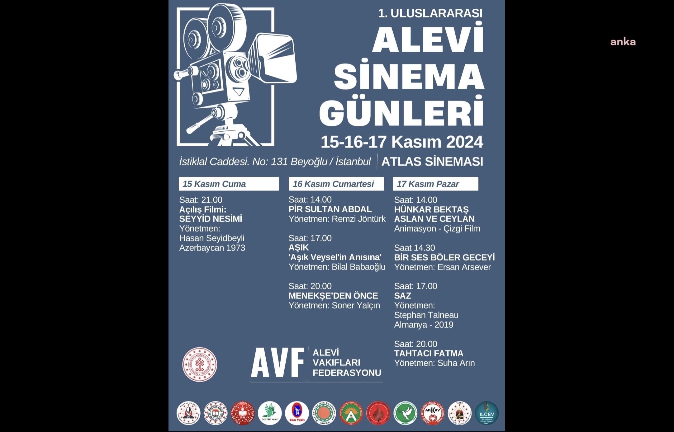 Türkiye'de ilk kez düzenlenecek Alevi Sinema Günleri, 15 Kasım'da başlıyor