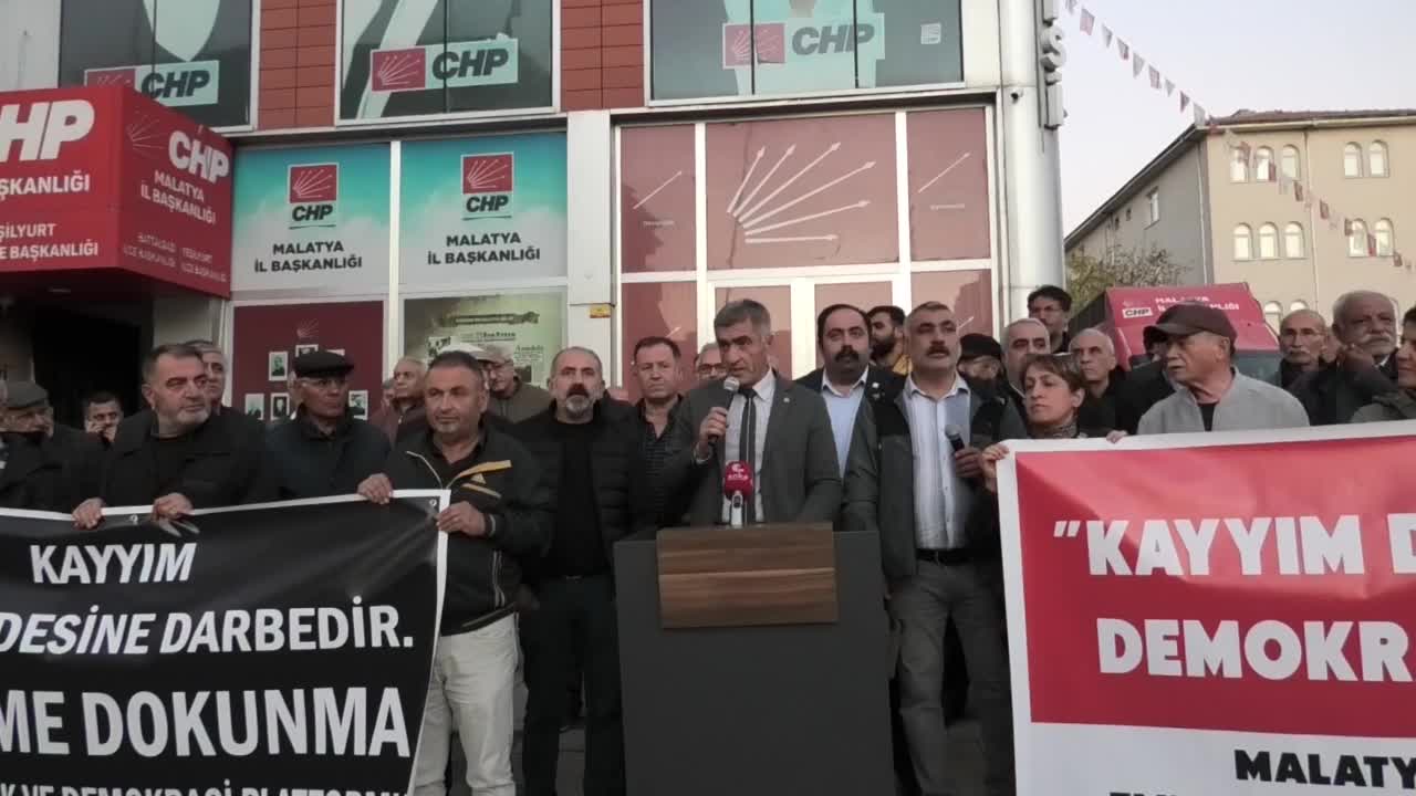 Malatya'da "kayyum" protestosu