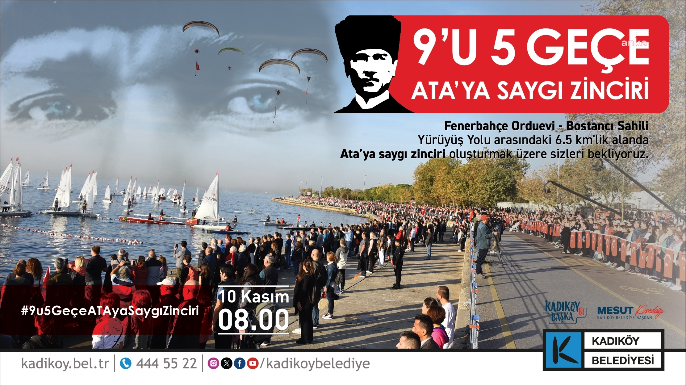 Kadıköy Belediyesi'nden 10 Kasım'da "Ata'ya Saygı Zinciri"