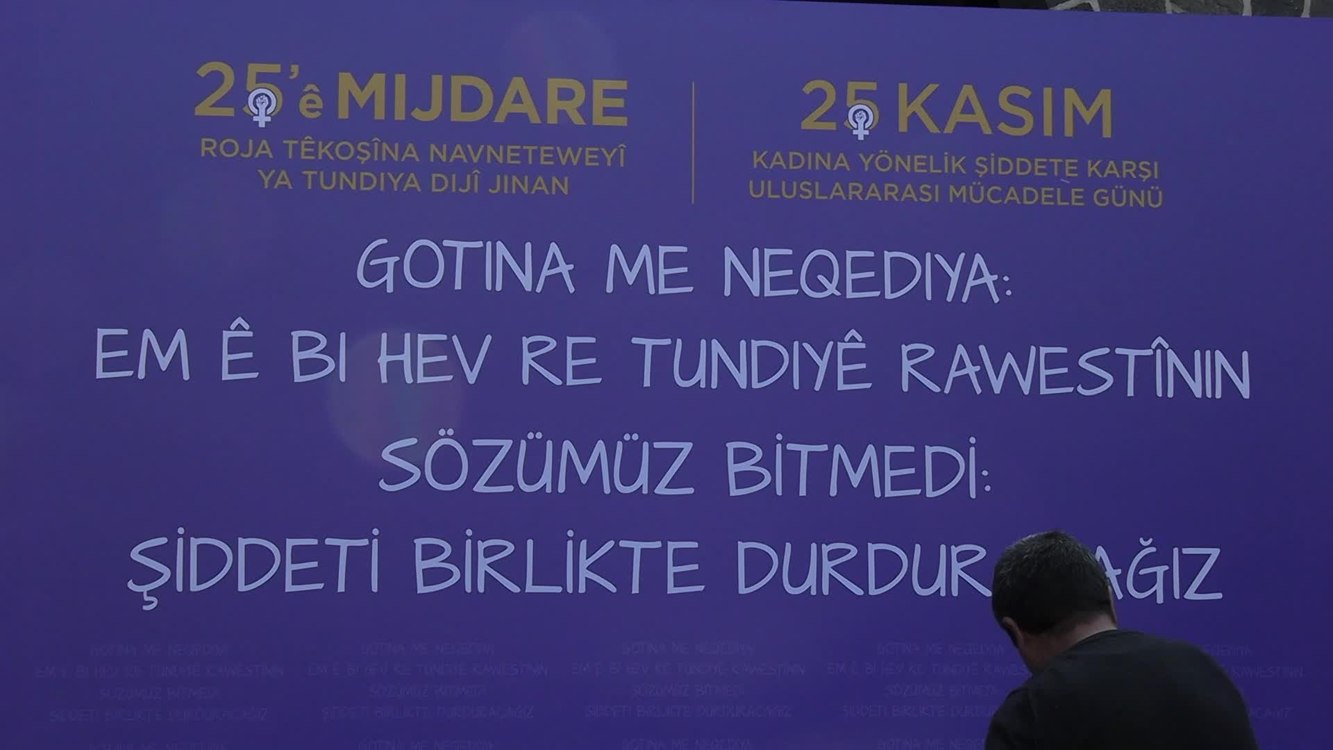 DEM Parti Yerel Yönetimler Kadın Kurulu, kadına yönelik şiddete karşı kampanya başlattı