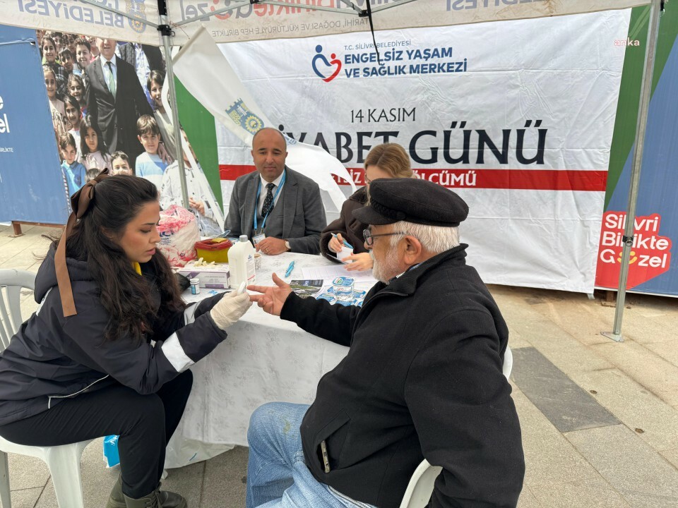 Silivri Belediyesi, Diyabet Günü'nde ücretsiz kan şekeri ölçümü yaptı