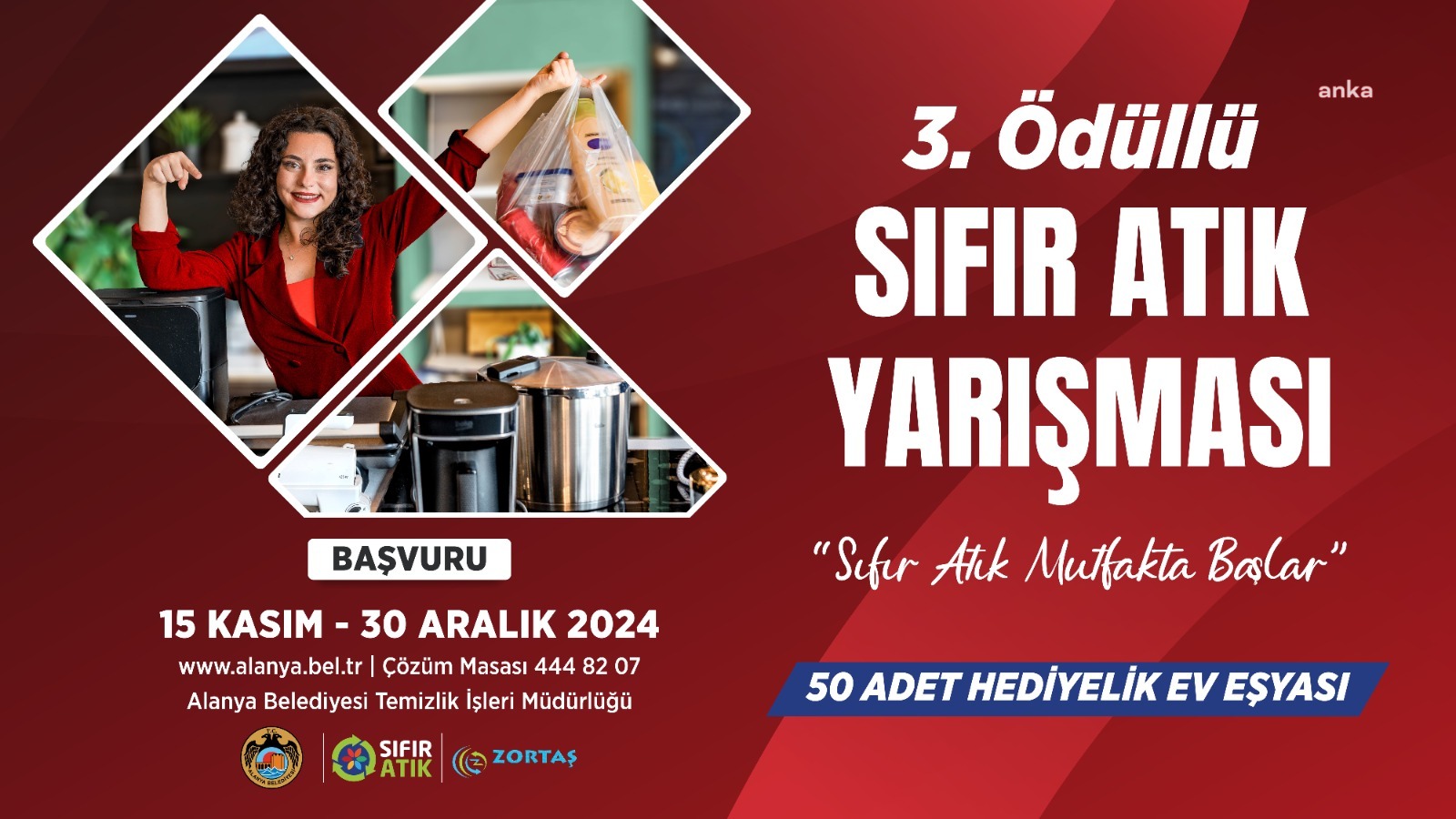 Alanya Belediyesi’nin “Sıfır Atık Mutfakta Başlar” yarışması başladı