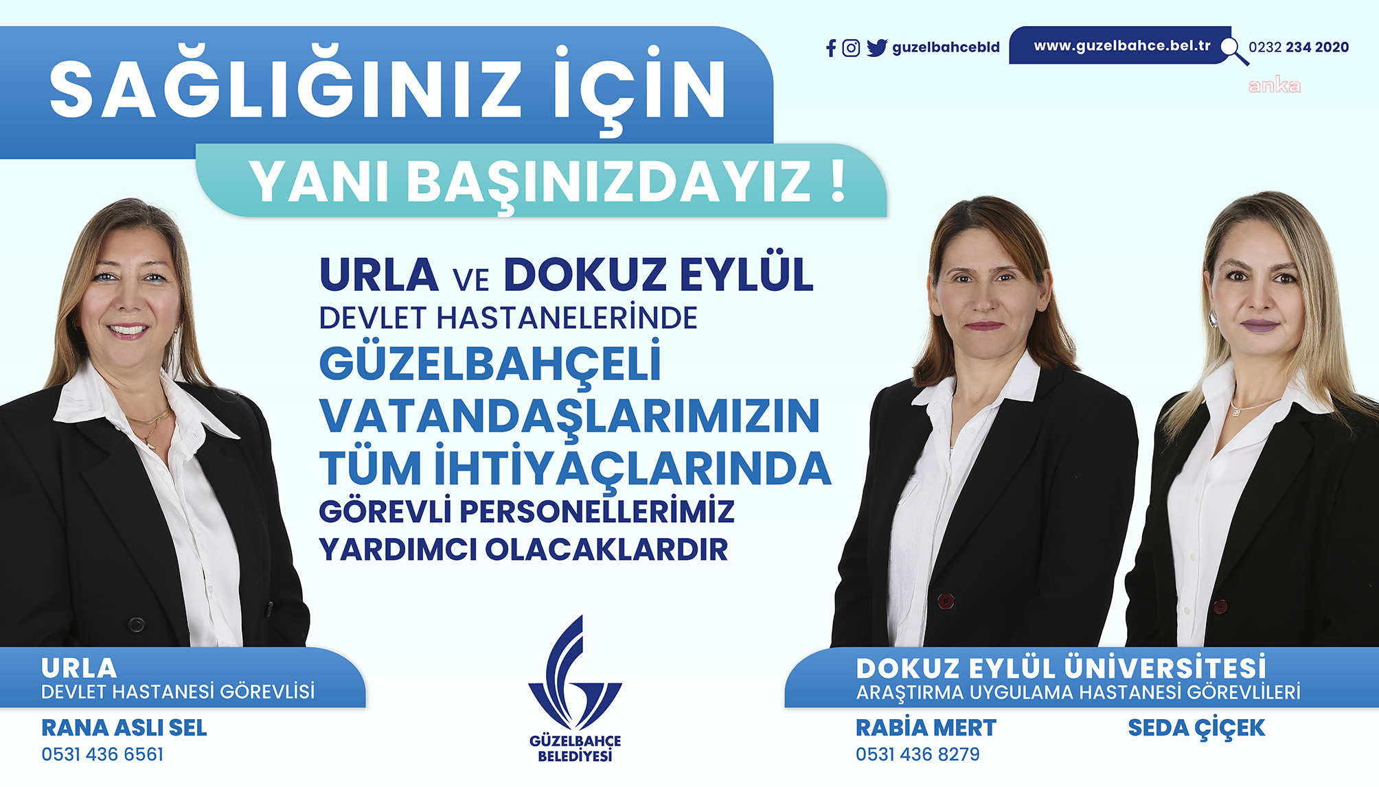 Güzelbahçe Belediyesi hastanelerde bir kişi görevlendirdi
