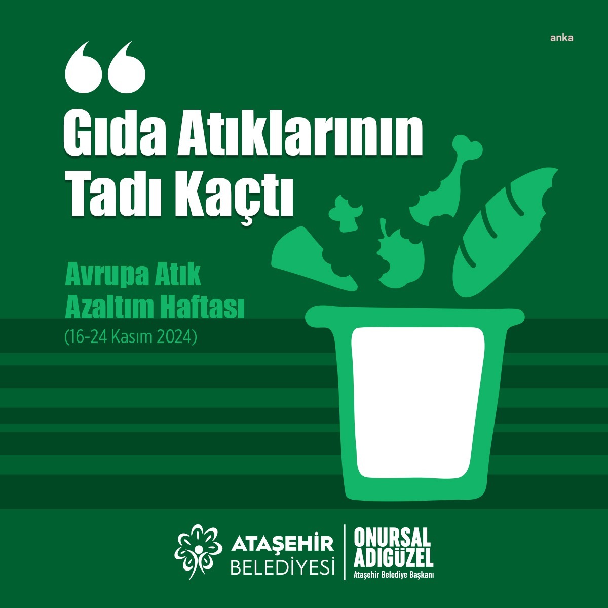 Ataşehir Belediyesi, Avrupa Atık Azaltım Haftası'na özel etkinlikler düzenleyecek