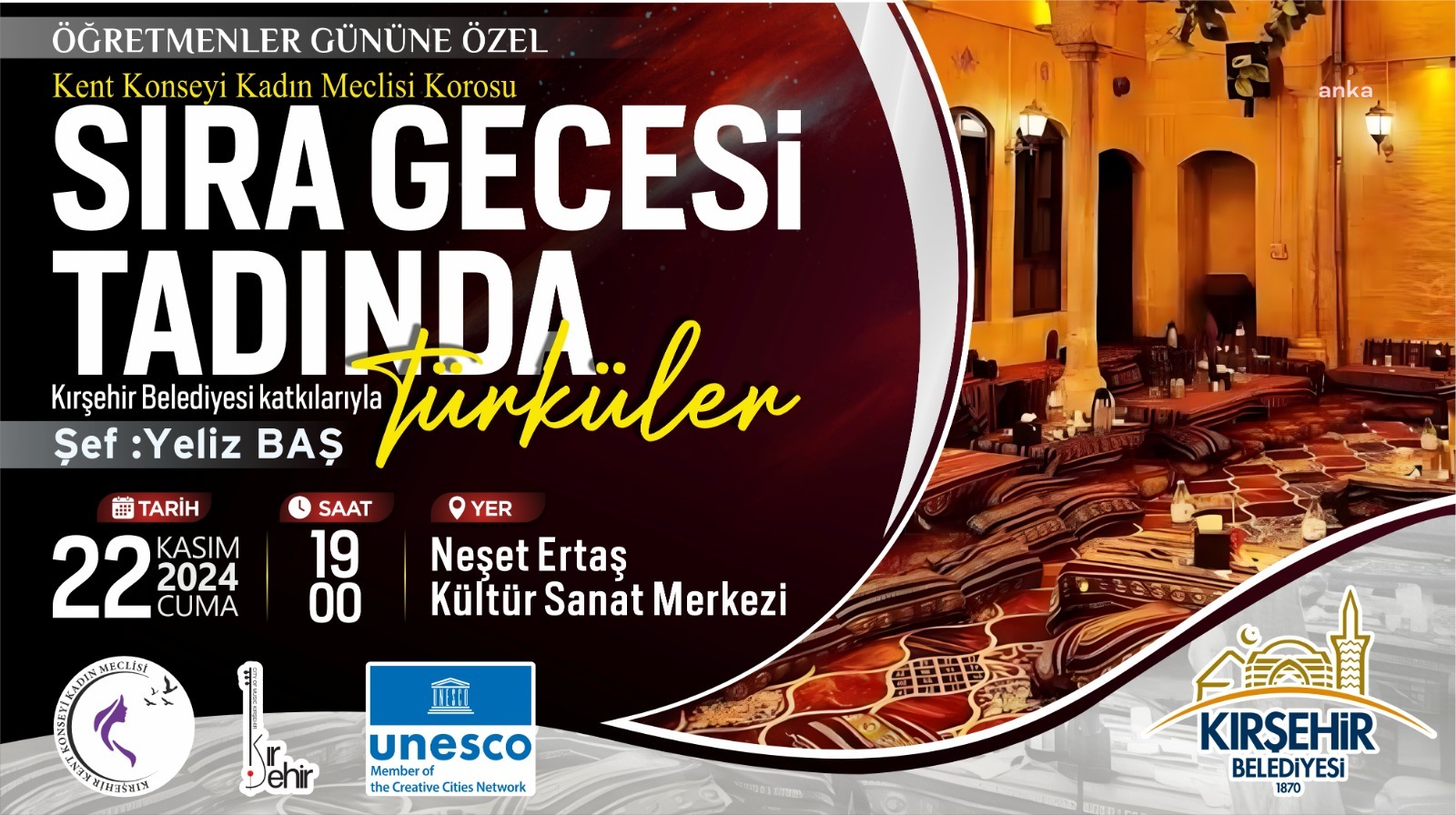 Kırşehir Belediyesi'nden Öğretmenler Günü'ne özel konser