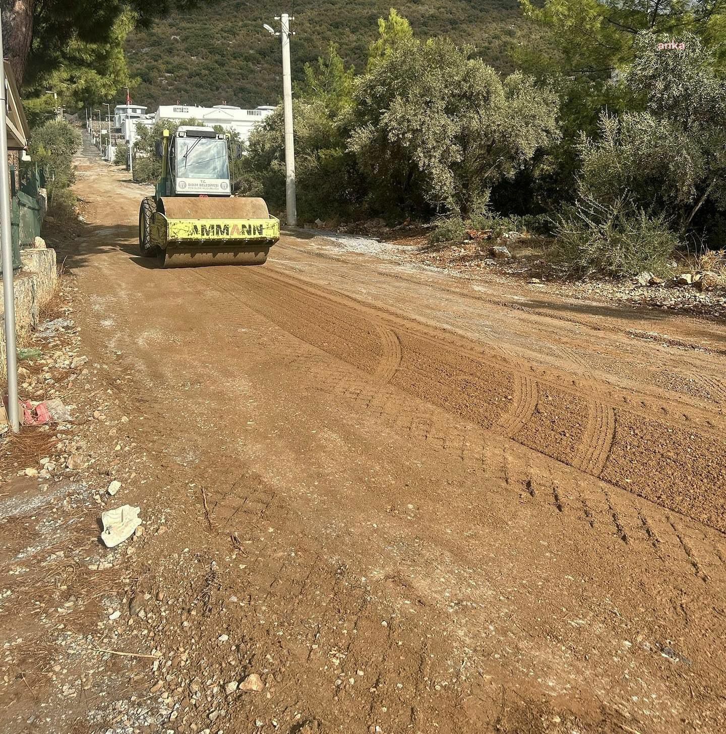 Didim’de sağanak sonrası zarar gören yollar onarıldı