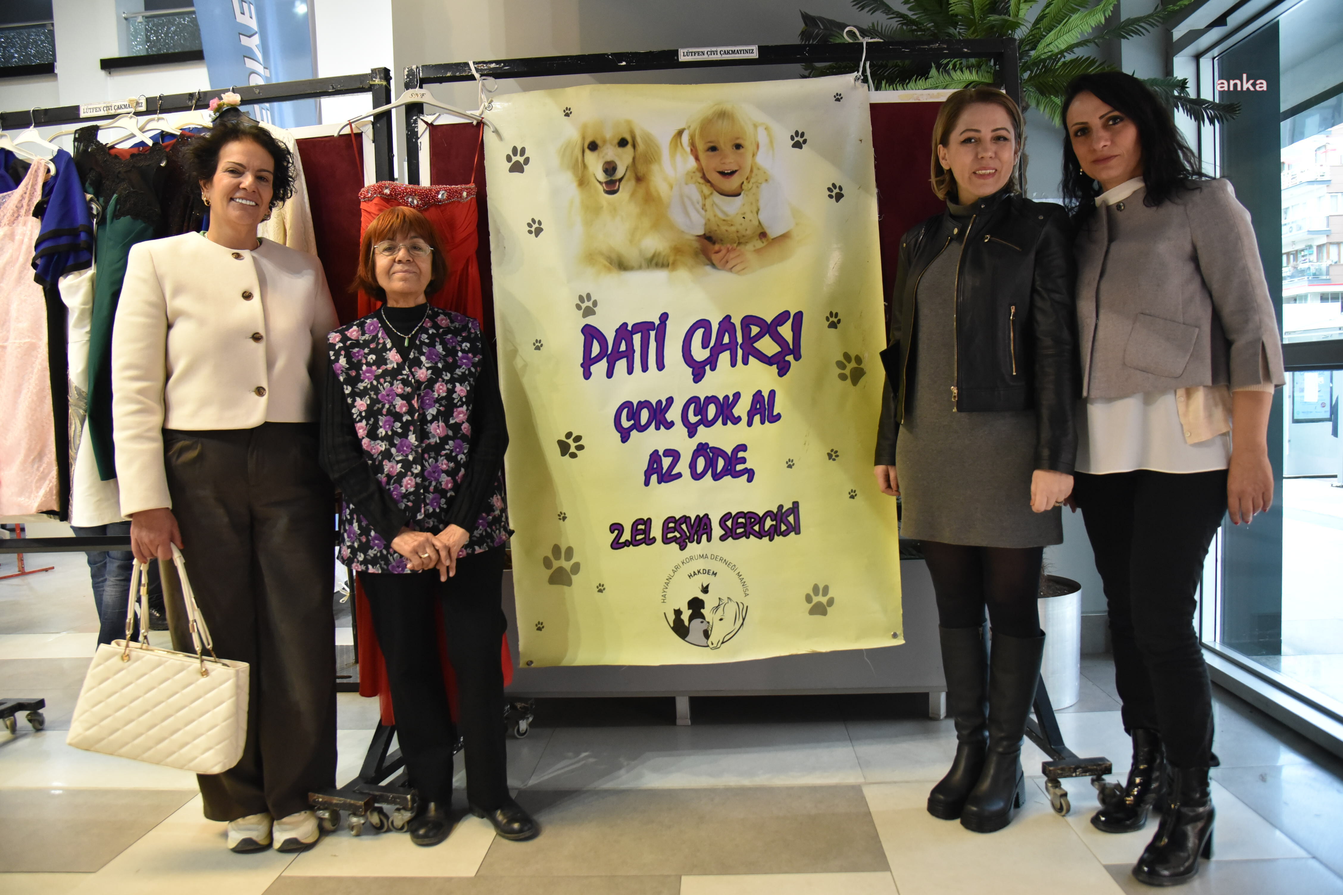 Manisa'da Pati Çarşı İkinci El Eşya Sergisi'nden elde edilen gelir, sokak hayvanlarının tedavisinde kullanılıyor