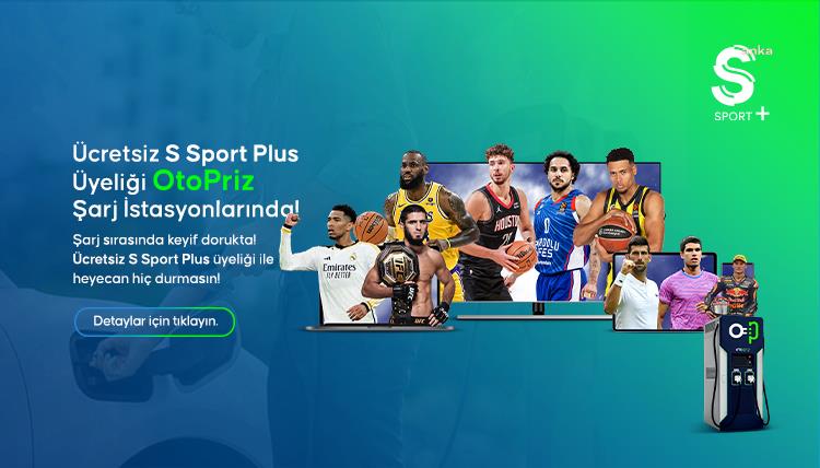 OtoPriz müşterilerine her alanda kazandırıyor... Hızlı şarj hizmetinin yanında  1 aylık ücretsiz S Sport Plus keyfi