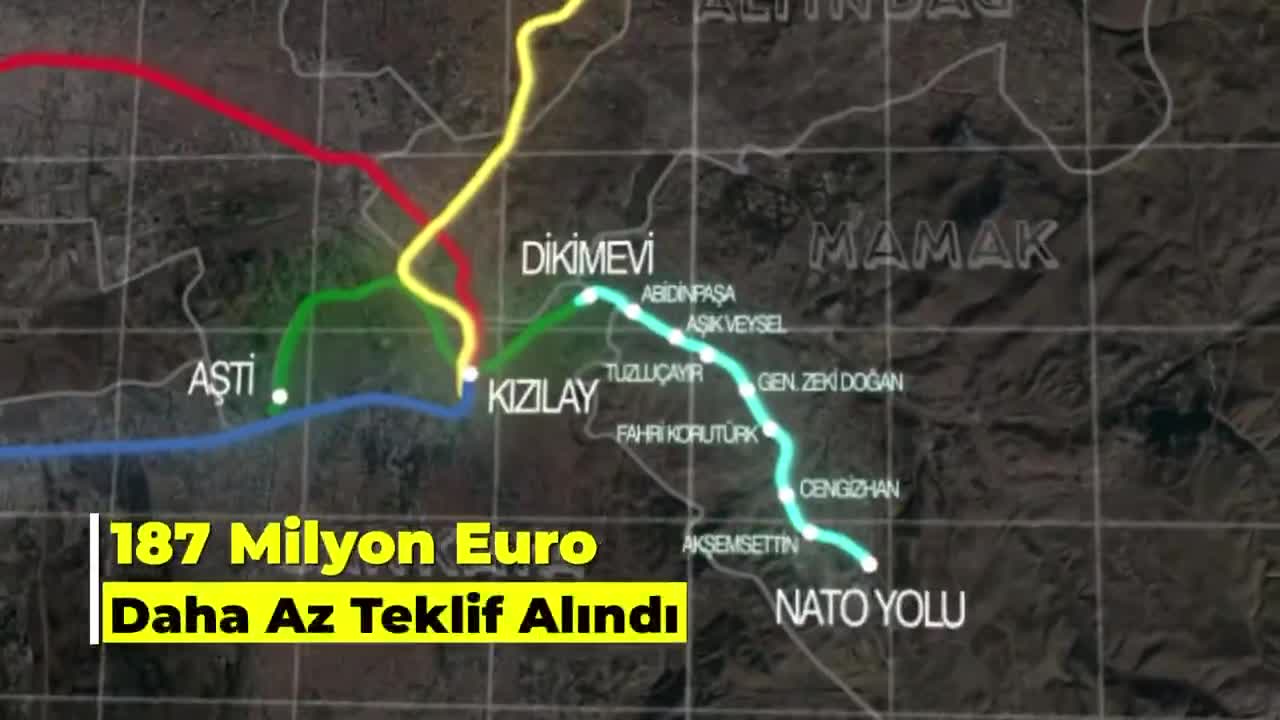 Mamak metro ihalesi yeniden yapıldı... Yavaş: ‘'575 milyon euroya razı olmadık, Ankaralıların hakkını savunduk. İhaleyi revize ettik, ikinci turda 187 milyon euro daha az teklif aldık’'