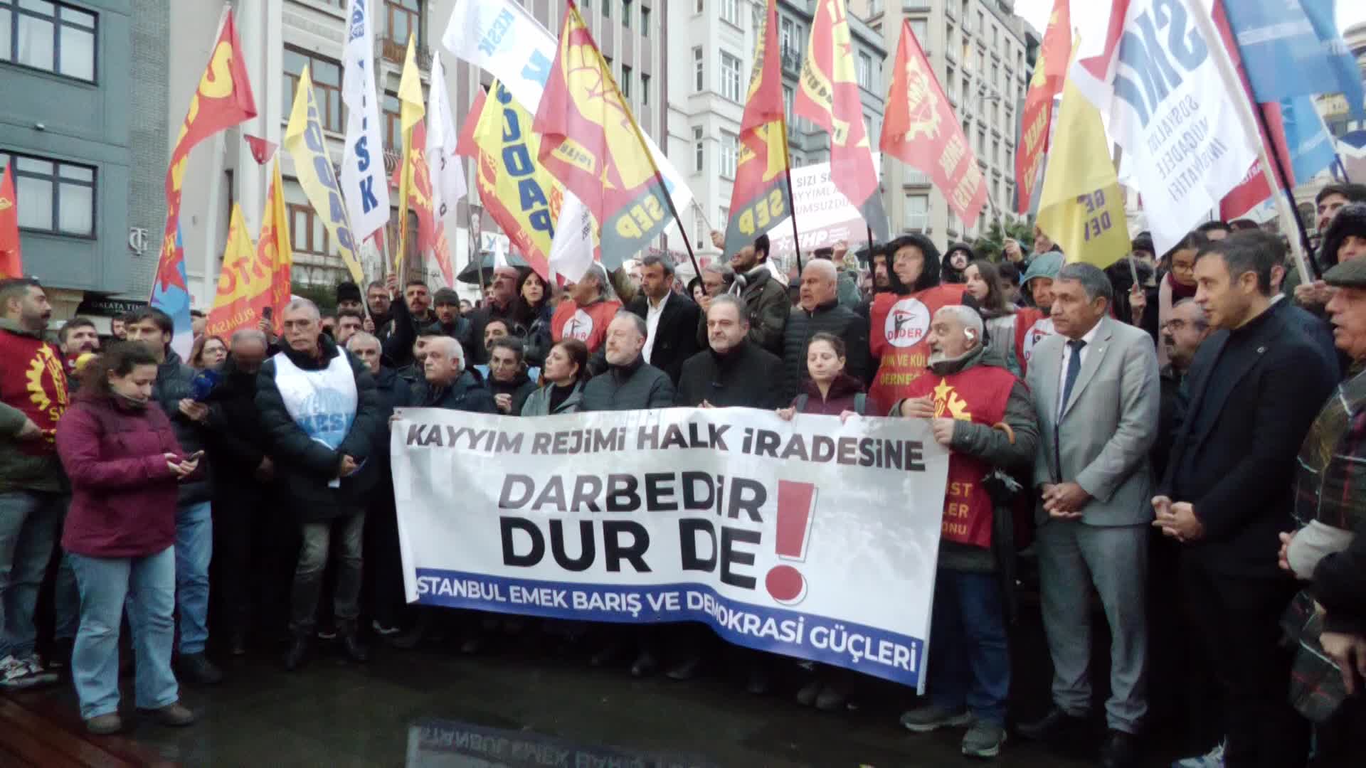 Emek Barış ve Demokrasi Güçleri'nden kayyum protestosu: “Darbe politikalarından vazgeçilmeli ve halkın iradesi tanınmalıdır"