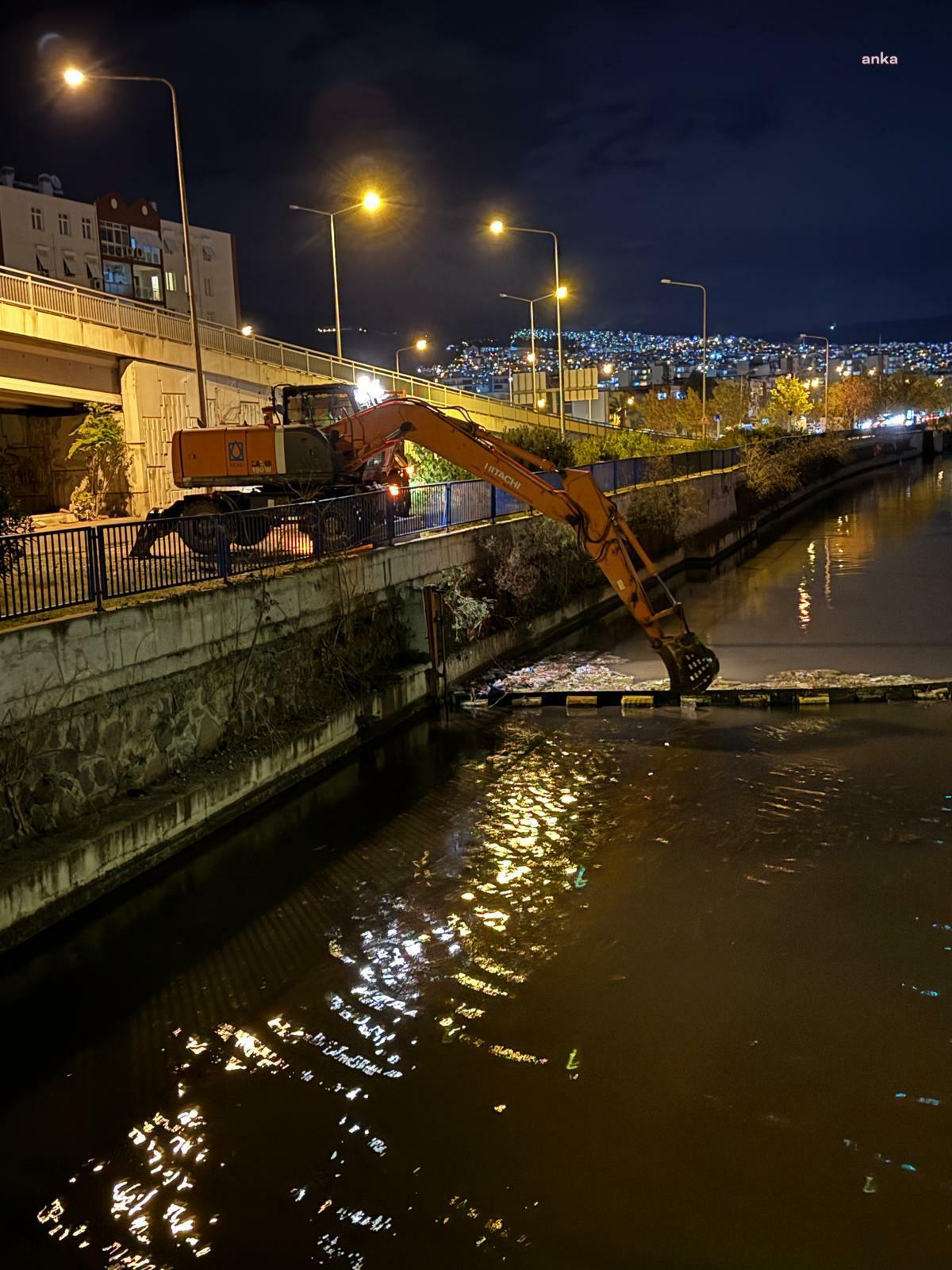 İZSU ekipleri Körfeze açılan dereleri kontrol ediyor
