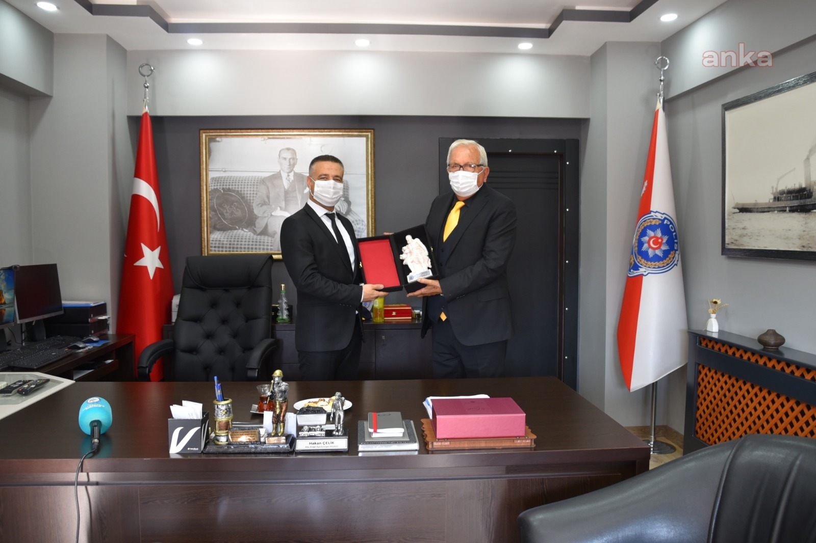 KDZ.EREĞLİ BELEDİYE BAŞKANI POSBIYIK’TAN EMNİYET MÜDÜRÜ ÇELİK’E ZİYARET