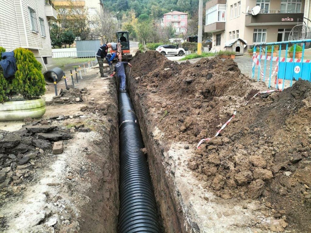 Karadeniz Ereğli'de Süleymanlar Mahallesi’ni su baskınlarından koruyacak yağmurlama hattı tamamlandı