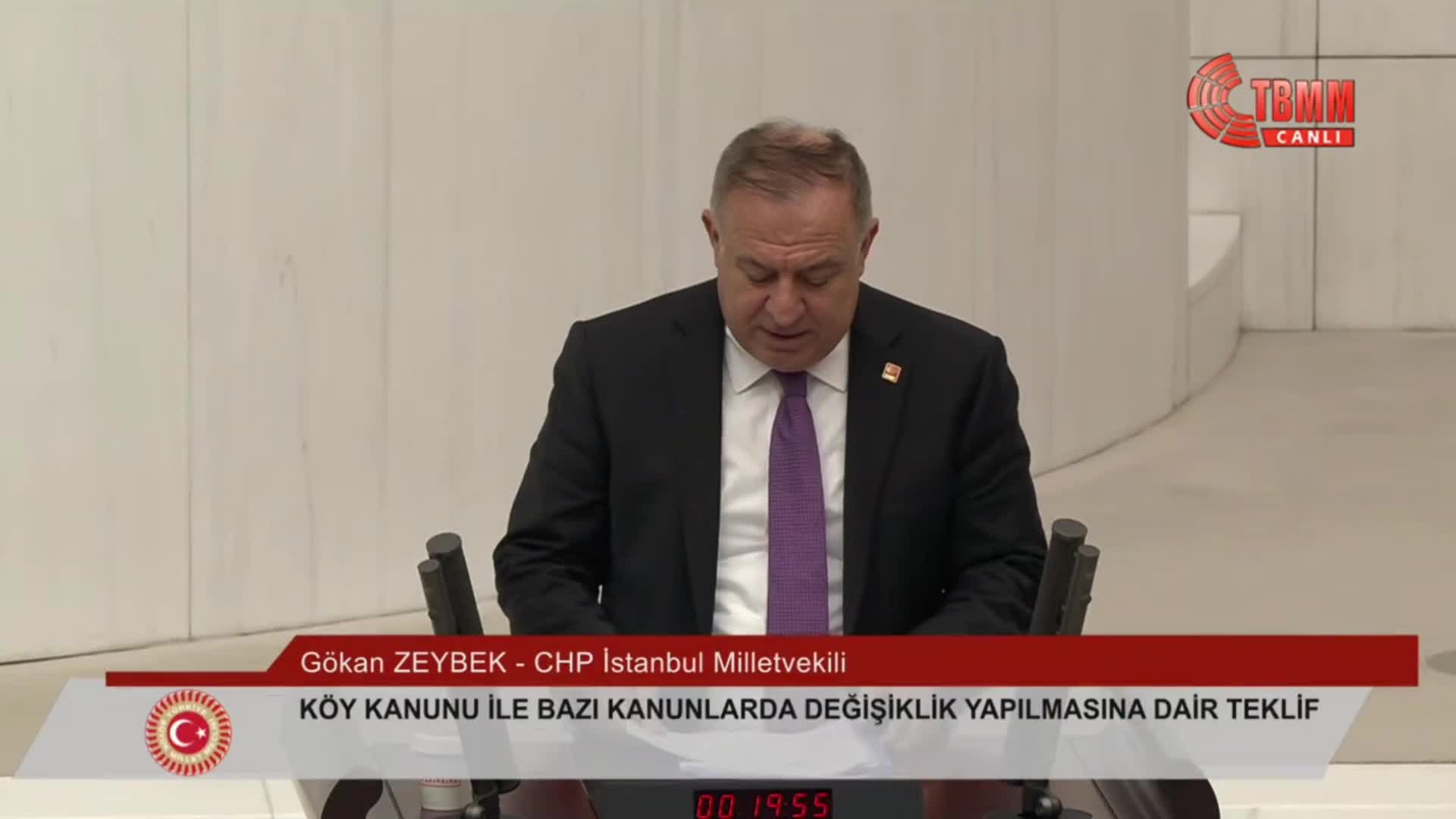 TBMM Genel Kurulu... Gökan Zeybek, Köy Kanunu'na ilişkin: "HES ve GES'lerde mühendislerin yapacağı denetimler, kaldırılıyor"