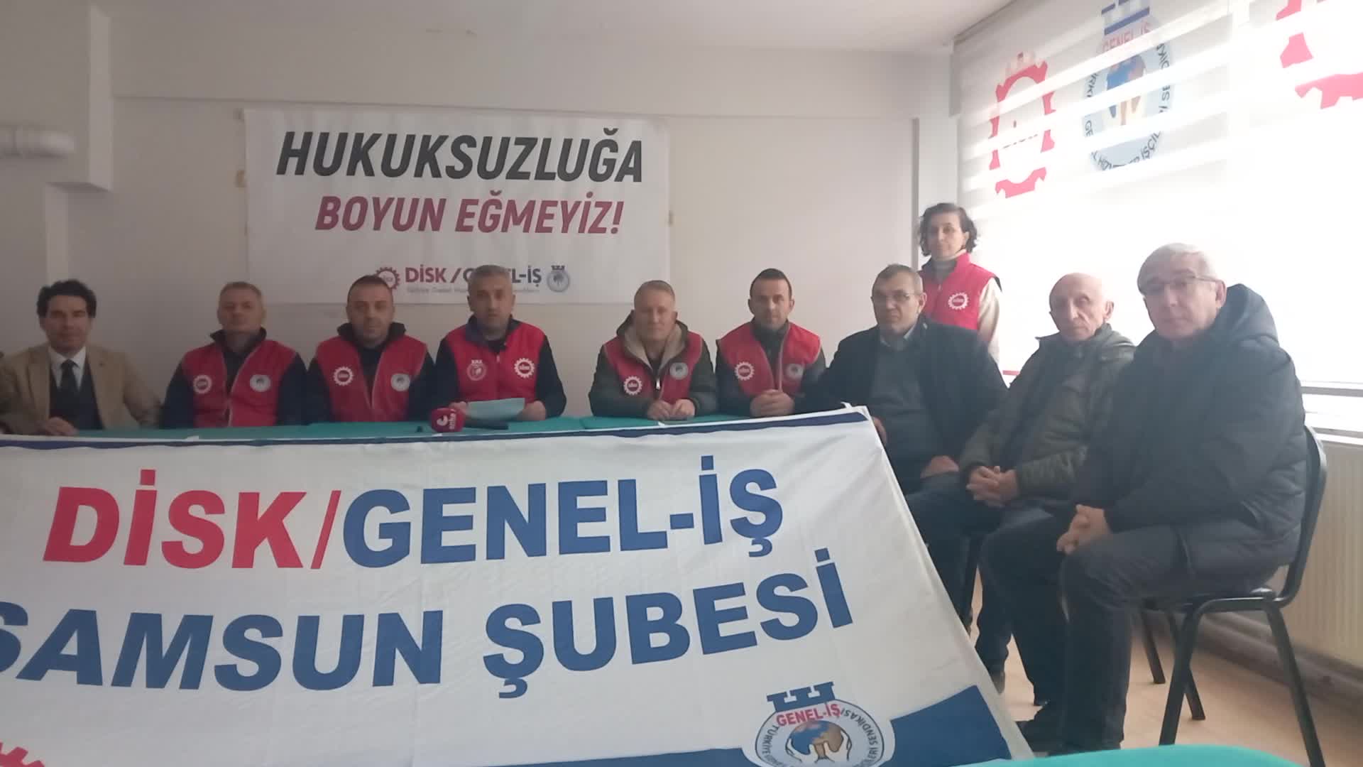 DİSK Genel-İş Samsun Şubesi'nden gözaltılara tepki: "Bu saldırılar, yalnızca mücadele azmimizi güçlendirir"