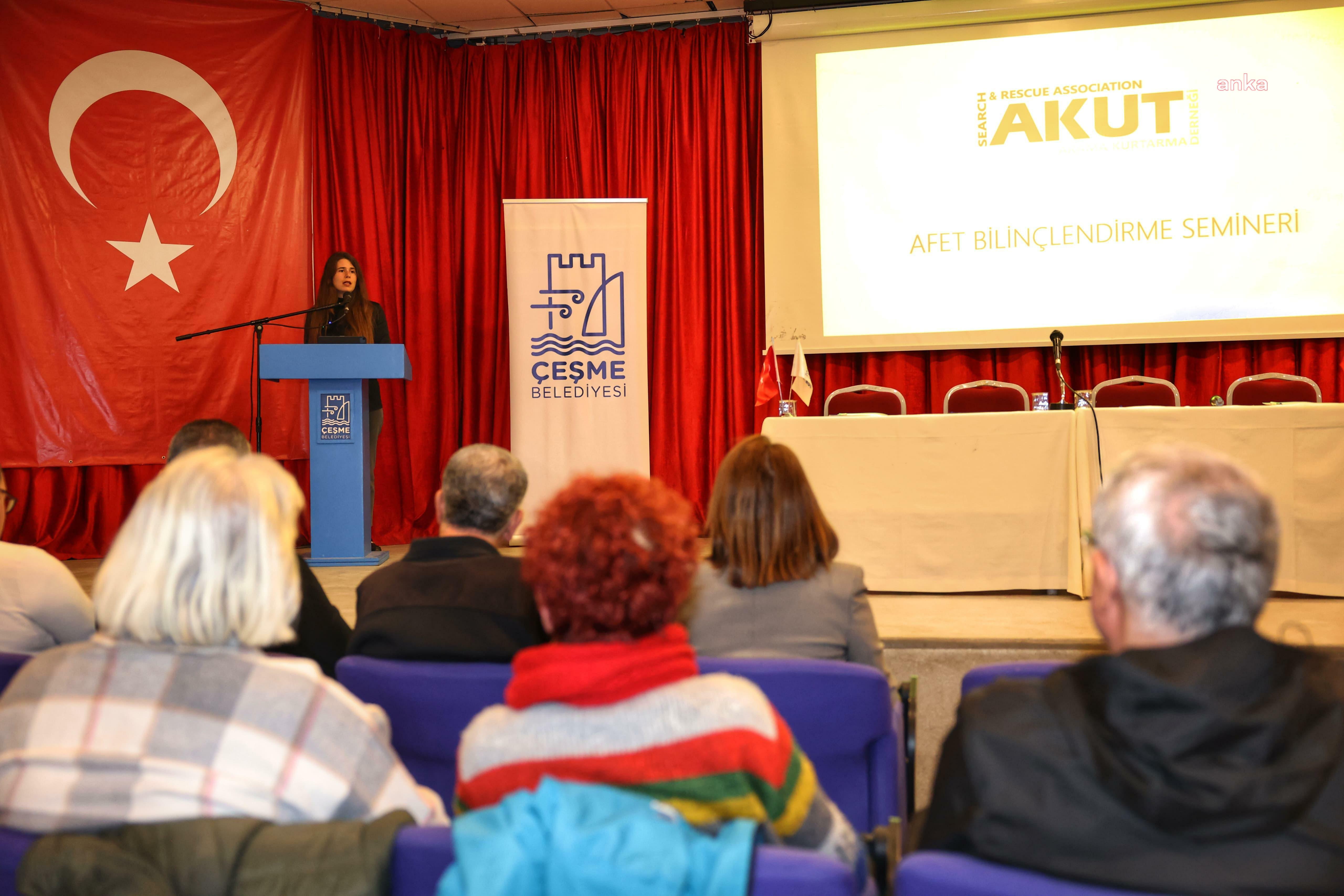 Çeşme Belediyesi'nden AKUT iş birliği ile 'Temel Afet Bilinci Semineri'
