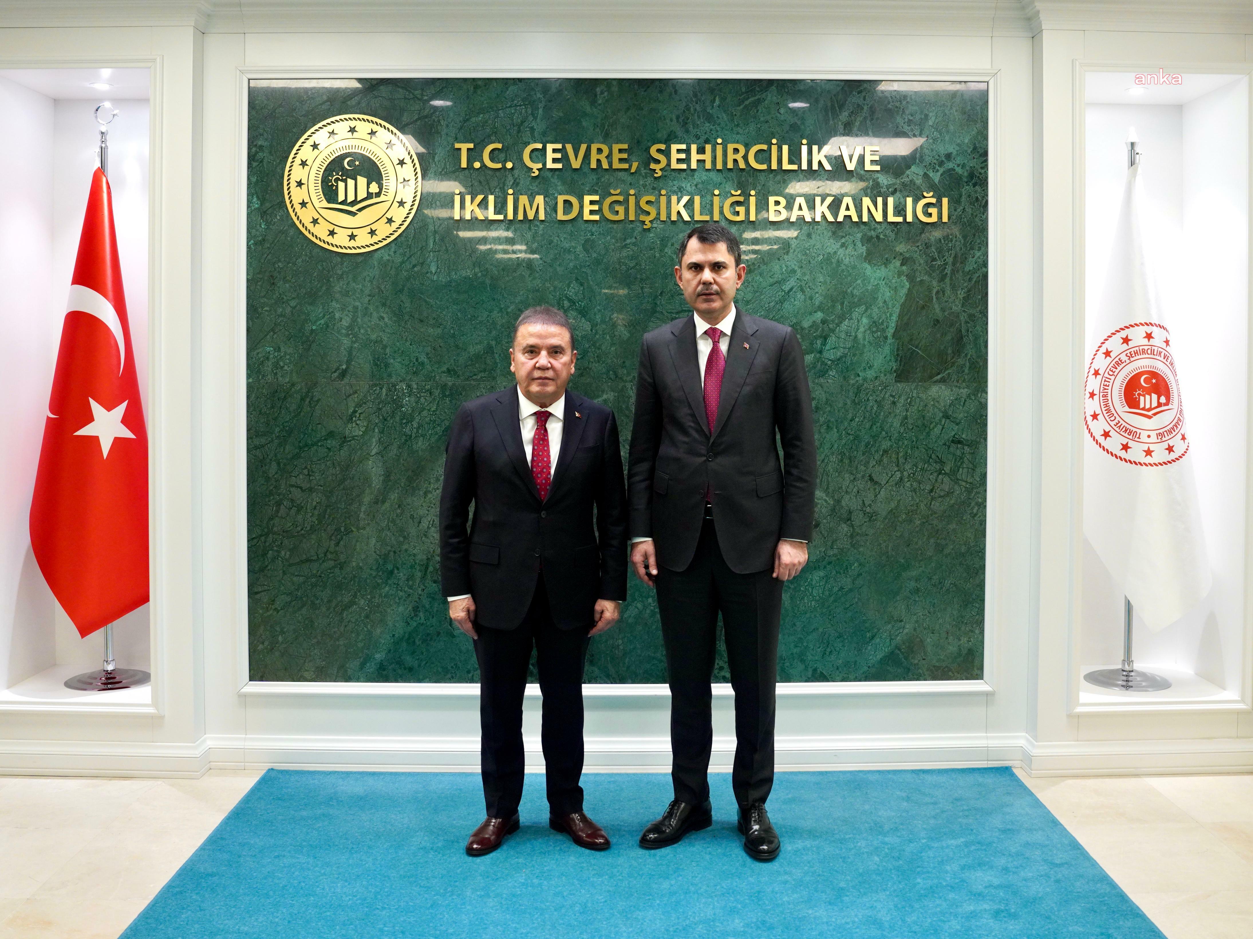 Antalya Büyükşehir Belediye Başkanı Böcek, Bakan Murat Kurum ile görüştü