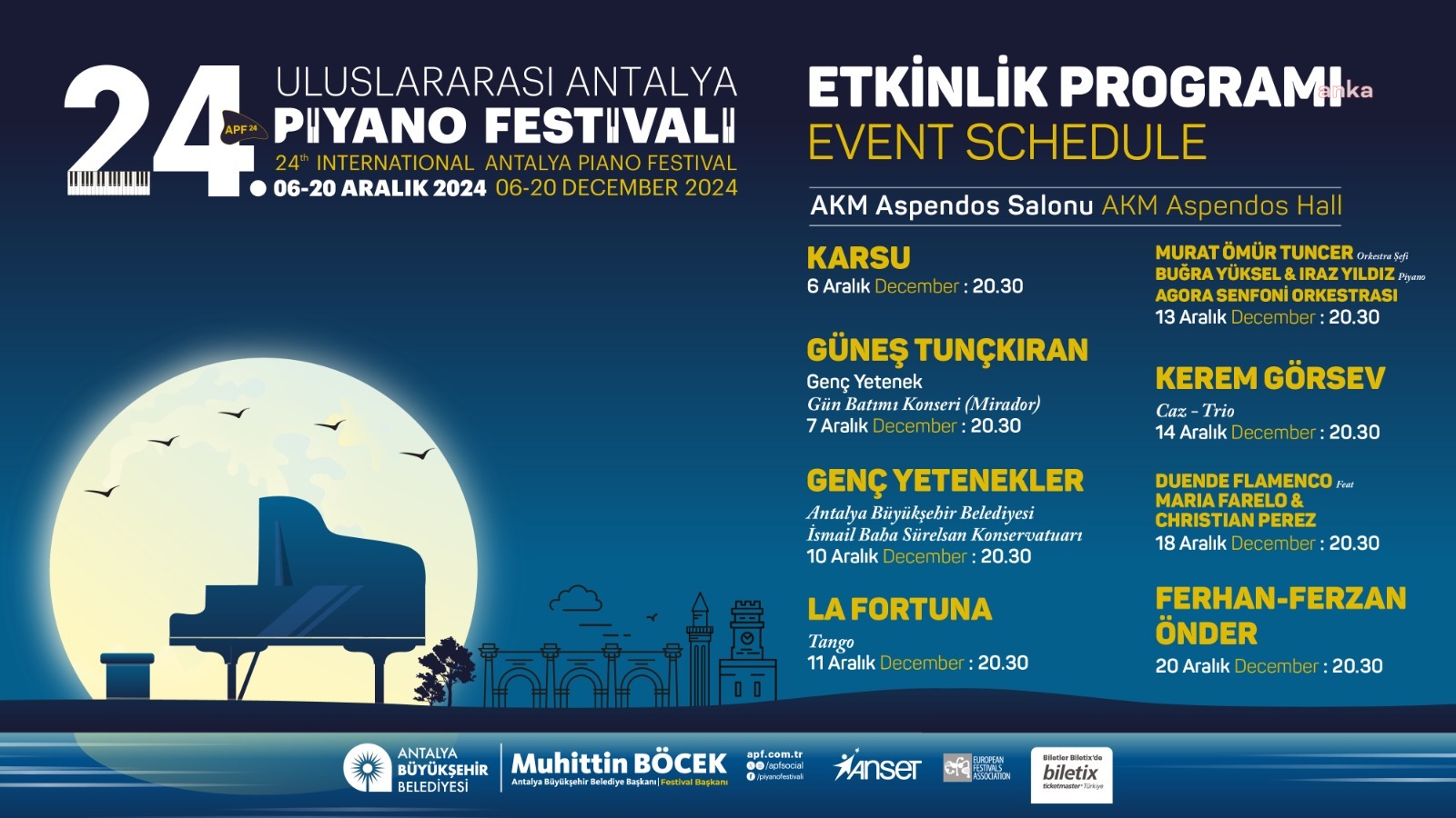 Uluslararası Antalya Piyano Festivali için geri sayım başladı