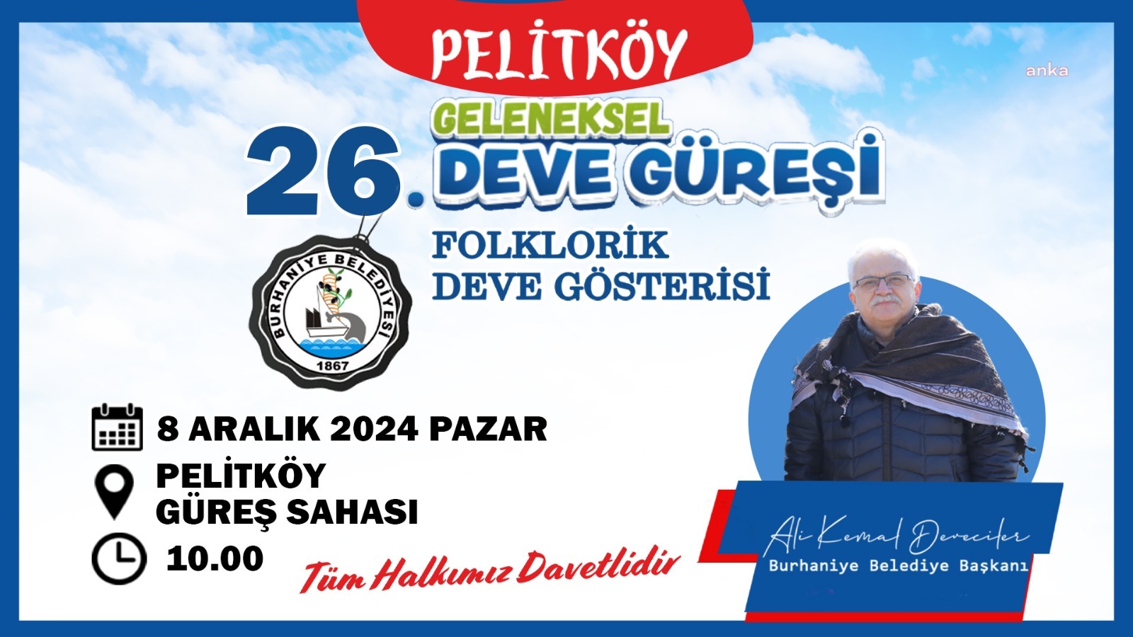 '26. Geleneksel Pelitköy Deve Güreşleri-Folklorik Deve Gösterisi' için geri sayım başladı