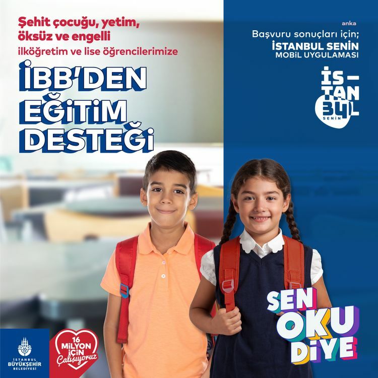 "Sen oku diye"...  İBB’den 300 milyon lira destek