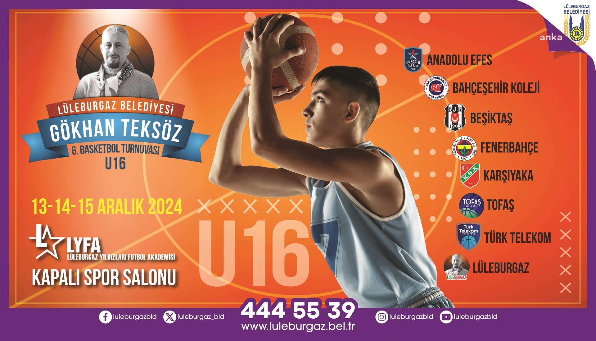 'Lüleburgaz Belediyesi Gökhan Teksöz 6. Basketbol Turnuvası' başlıyor