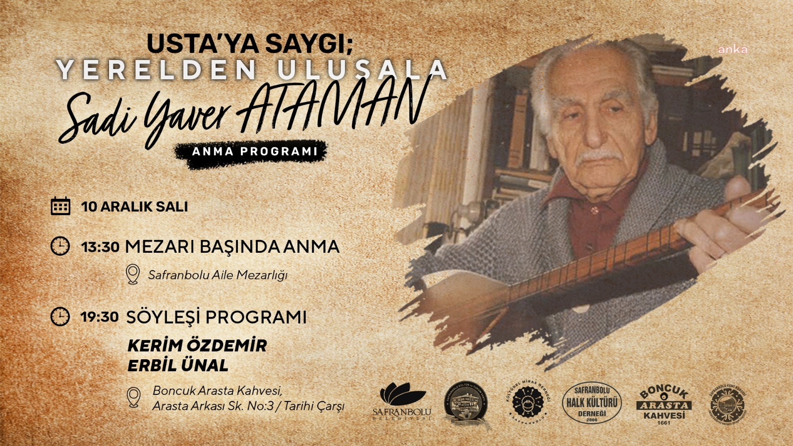 Safranbolu Belediye Başkanı Köse, ölümünün 30'uncu yılında devlet sanatçısı Ataman'ı andı
