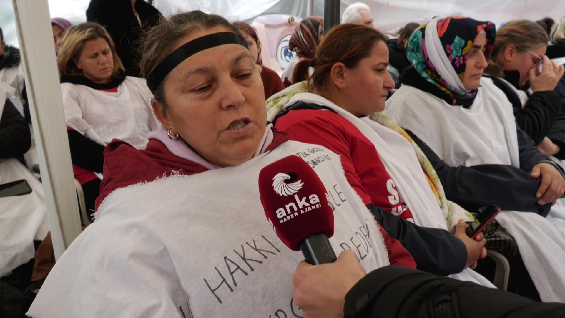 Kefenli açlık grevini sürdüren Polonez işçileri ANKA'ya konuştu: Adalet arıyoruz, anayasal hakkımızı istiyoruz