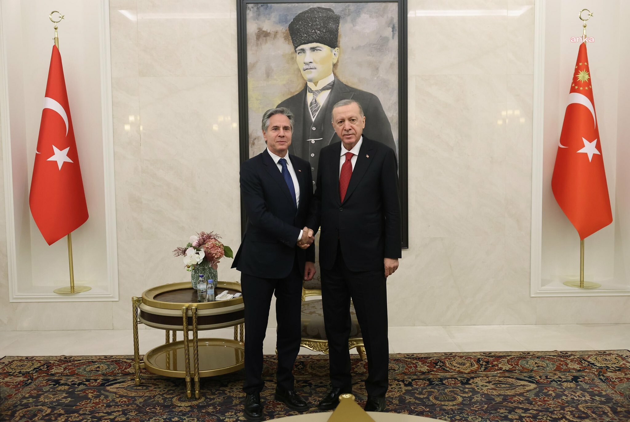 Cumhurbaşkanı Erdoğan, ABD Dışişleri Bakanı Blinken ile Suriye konusunu görüştü