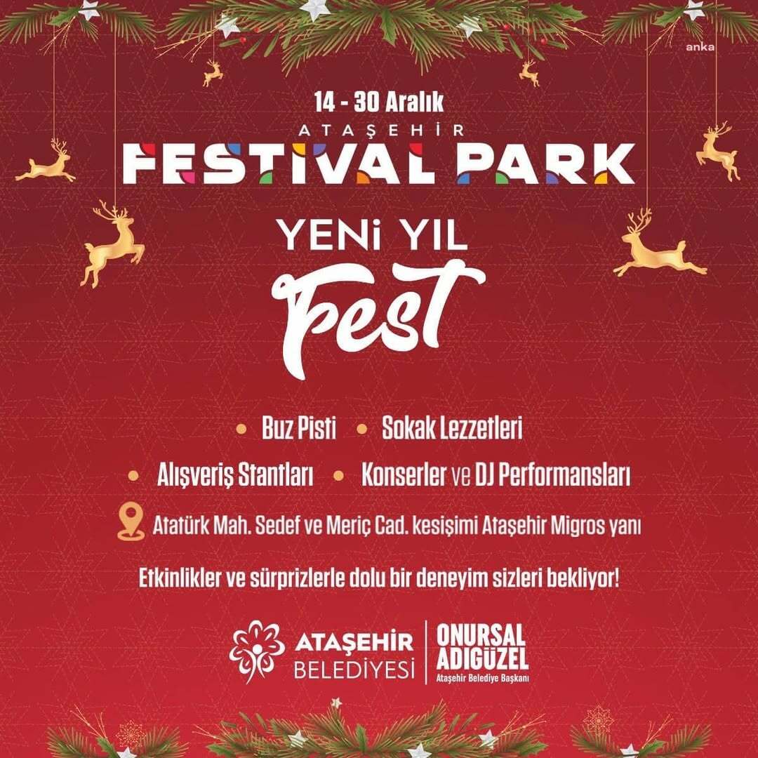 Ataşehir Festival Park’ta yeni yıl coşkusu başlıyor