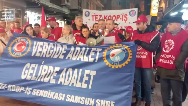 Tez-Koop-İş Sendikası Samsun Şubesi'nden "geçinemiyoruz" tepkisi