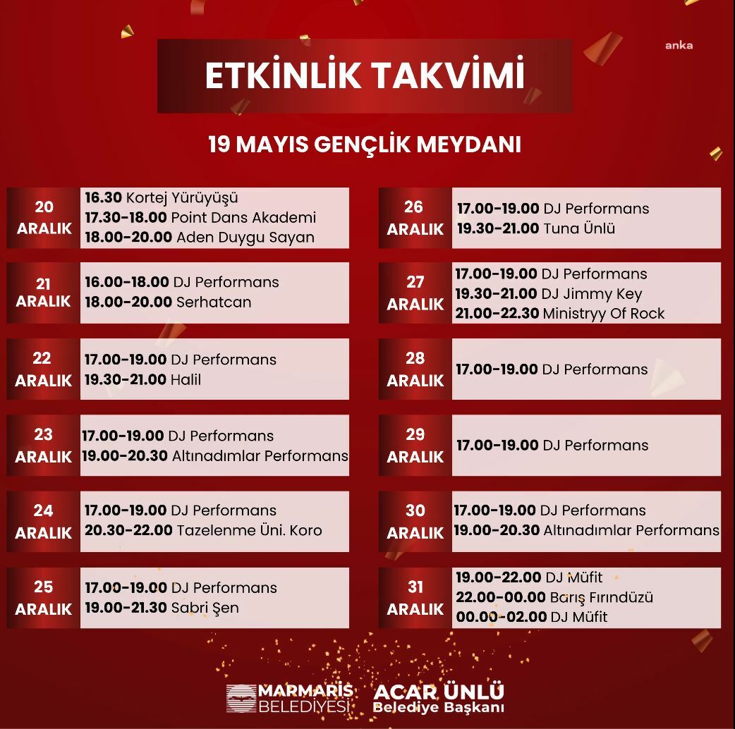 Marmaris'te Yeni Yıl Panayırı düzenleniyor