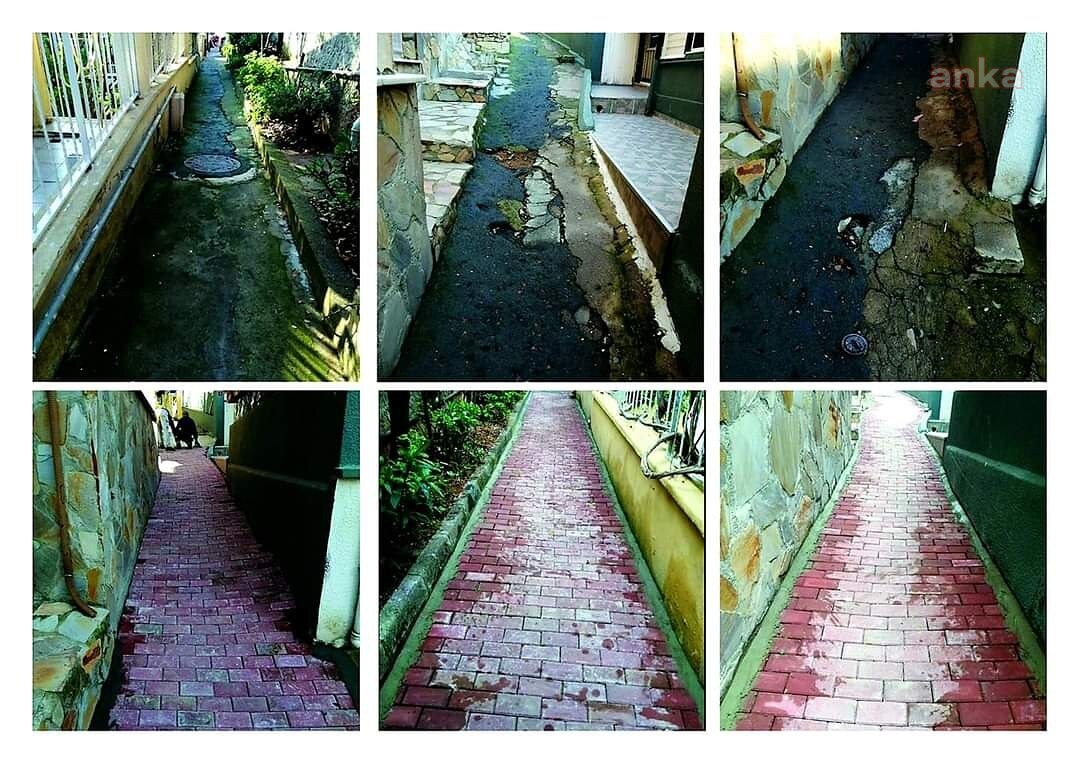 HEYBELİADA'DAKİ 60 METRE UZUNLUĞUNDAKİ BOZUK YOL KULLANILIR HALE GETİRİLDİ