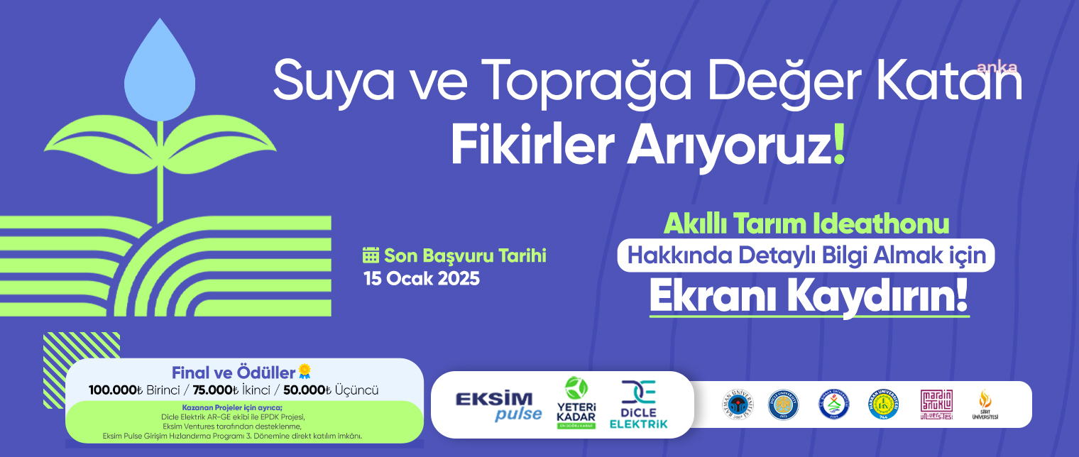 ''Eksim Pulse Akıllı Tarım Ideathonu'’na başvurular açıldı: Gençler, fikirleriyle tarımın geleceğini şekillendirecek