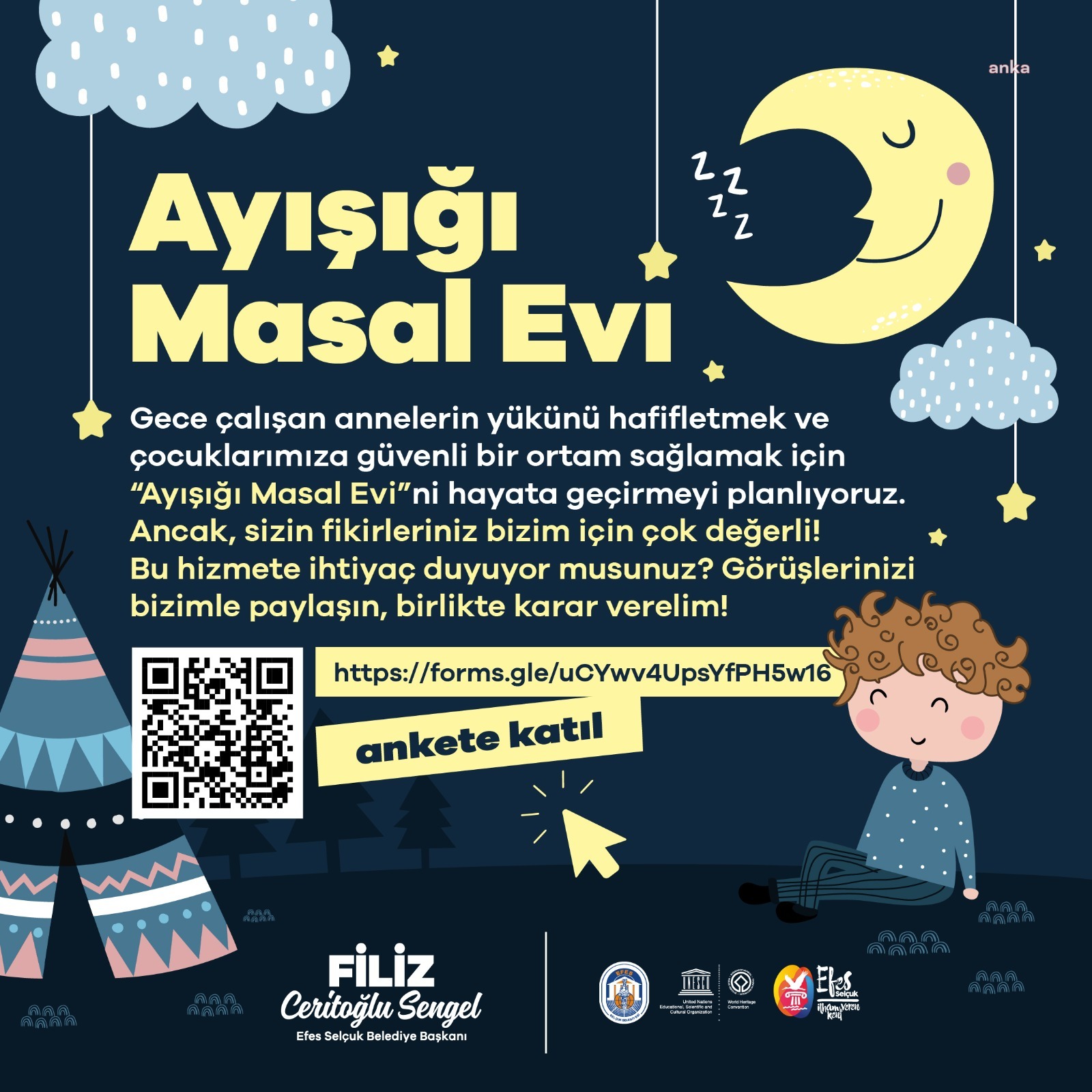 Efes Selçuk Belediyesi’nden çalışan annelere destek: “Ayışığı Masal Evi” için anket başlatıldı