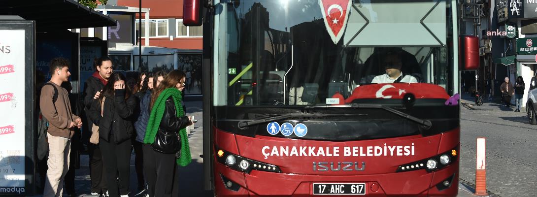 Çanakkale’de öğrenciler için toplu taşımada abonman uygulaması başladı