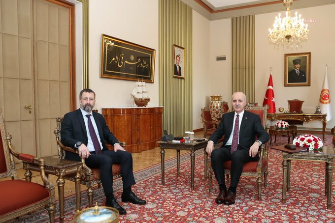 TBMM Başkanı Kurtulmuş, Çekya’nın Ankara Büyükelçisi Stepanek ile görüştü