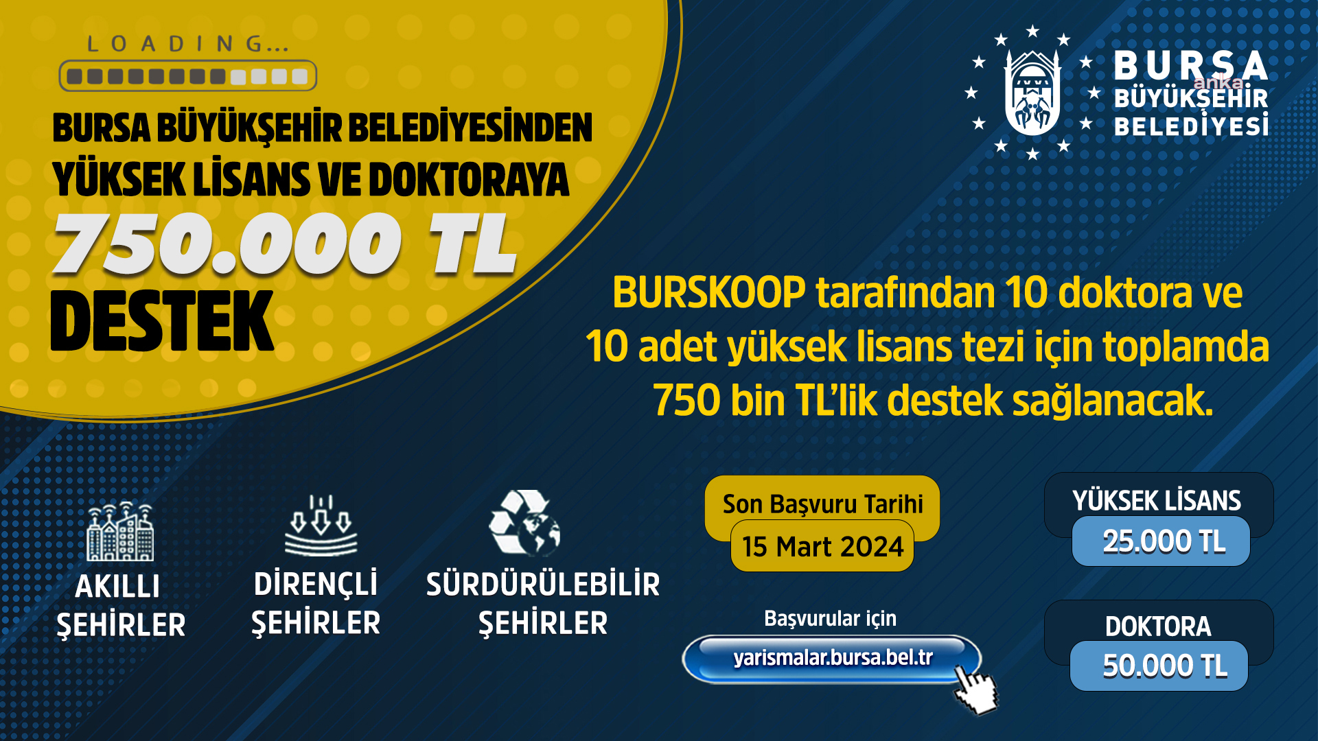 Bursa Büyükşehir Belediyesi'nin "Lisansüstü Tez Destek Programı" sonuçlandı